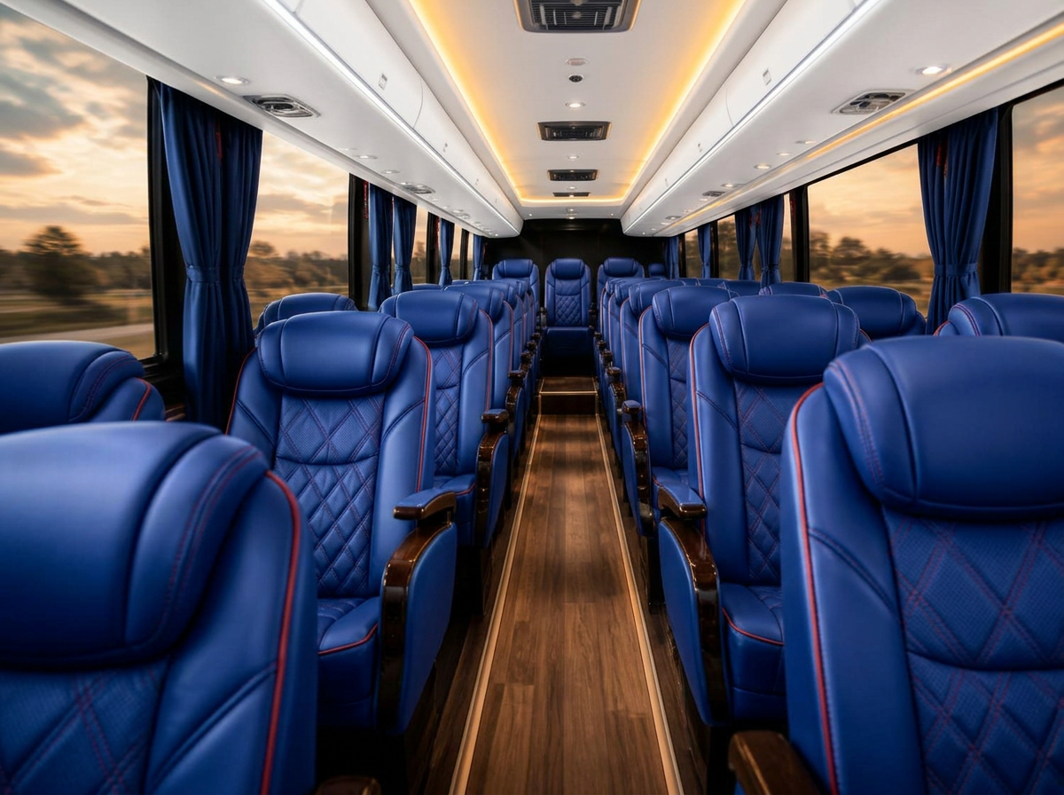 Premium reclining seating inside a BIFTU luxury coach